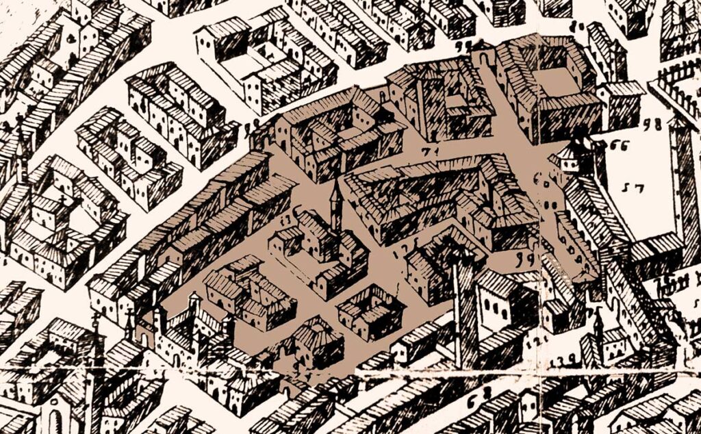 Mappa ghetto ebraico Mantova